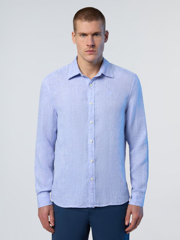 NORTH SAILS - Camicia in Lino a Maniche Lunghe da Uomo