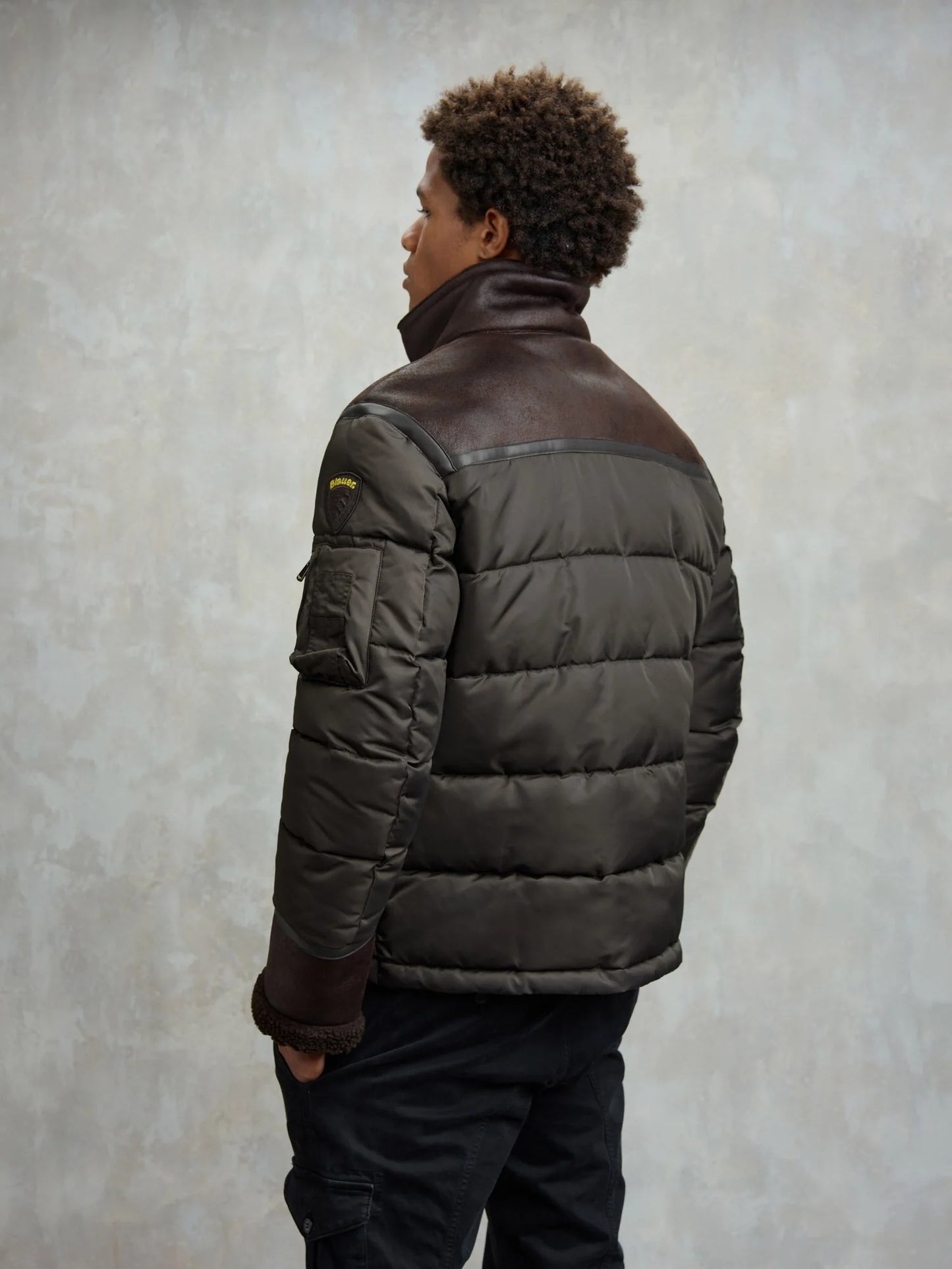 GIUBBETTO BLAUER NYLON E MONTONE ECO ORGAN 2366