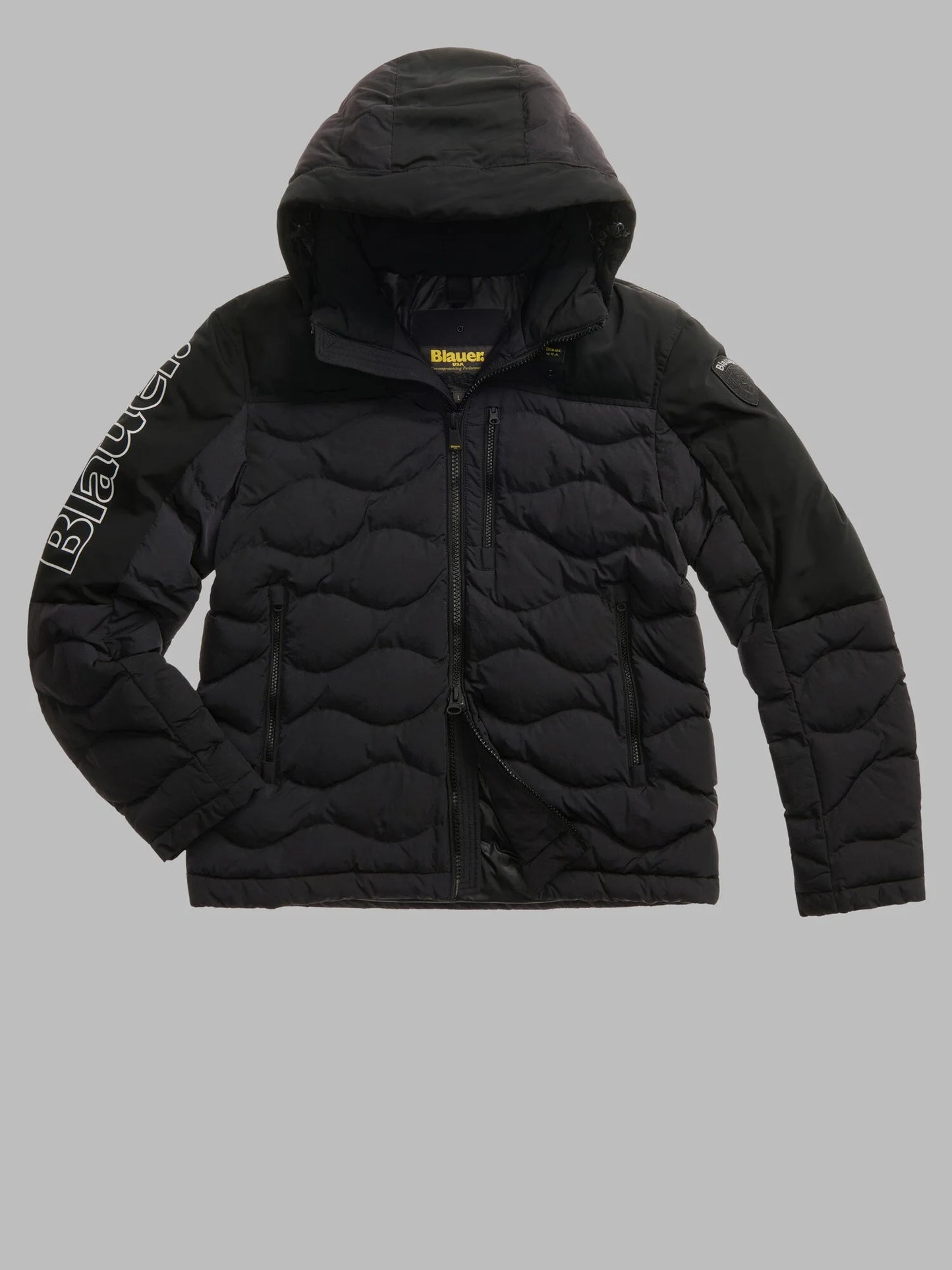 BLAUER GIUBBETTO EFFETTO STROPICCIATO FERWOOD 2332