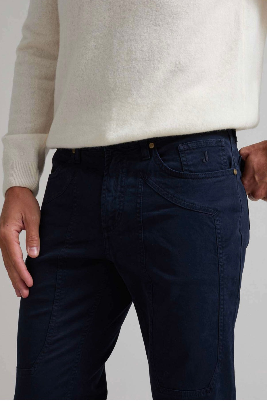 JECKERSON Pantalone 5 tasche con toppa slim fit