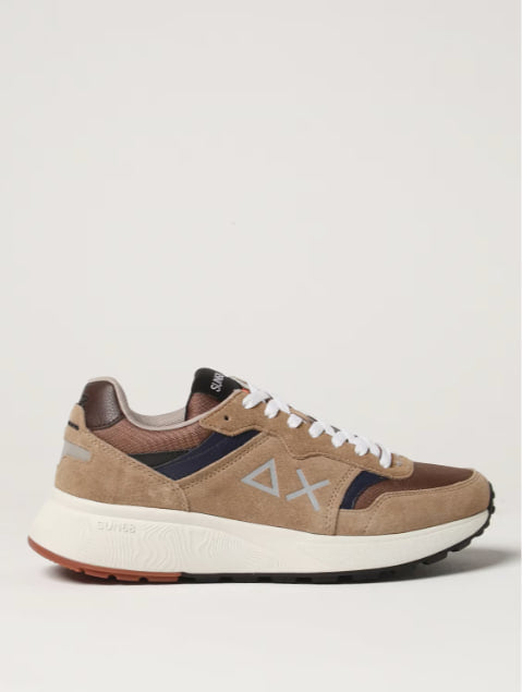 SUN 68 Sneaker in Camoscio e Mesh
