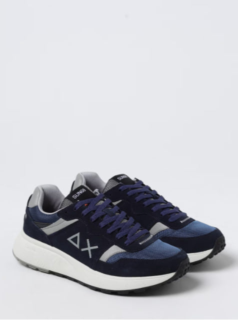 SUN 68 Sneaker in Camoscio e Mesh