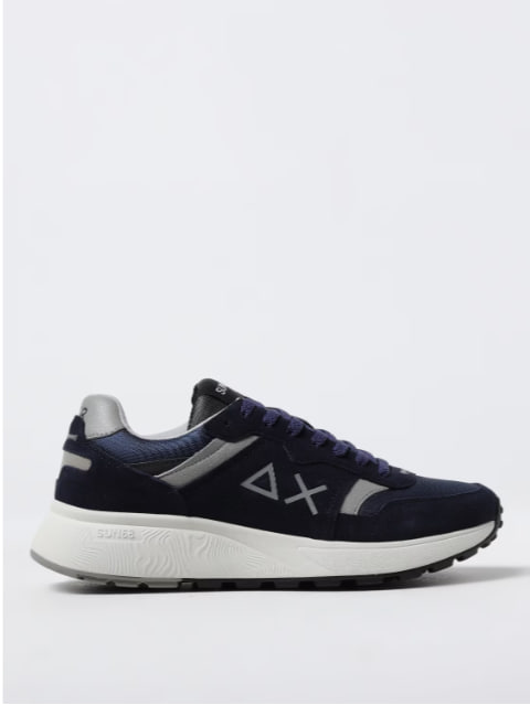 SUN 68 Sneaker in Camoscio e Mesh