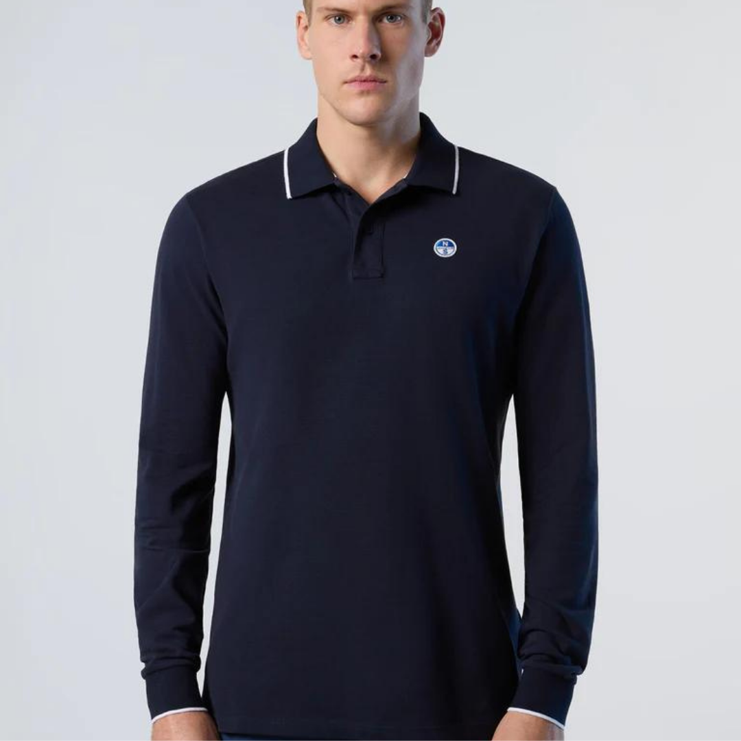 NORTH SAILS - Polo Maniche Lunghe in Cotone