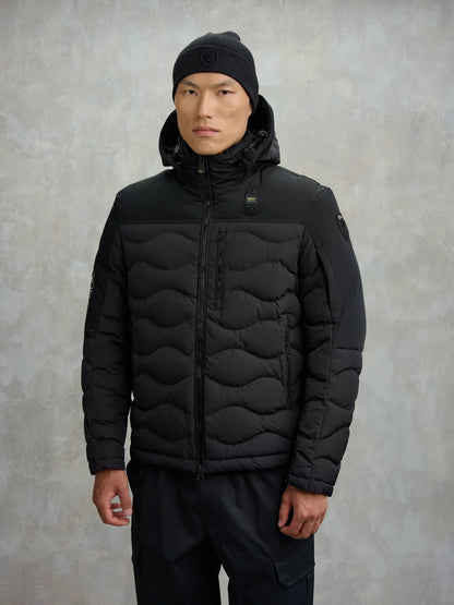 BLAUER GIUBBETTO EFFETTO STROPICCIATO FERWOOD 2332