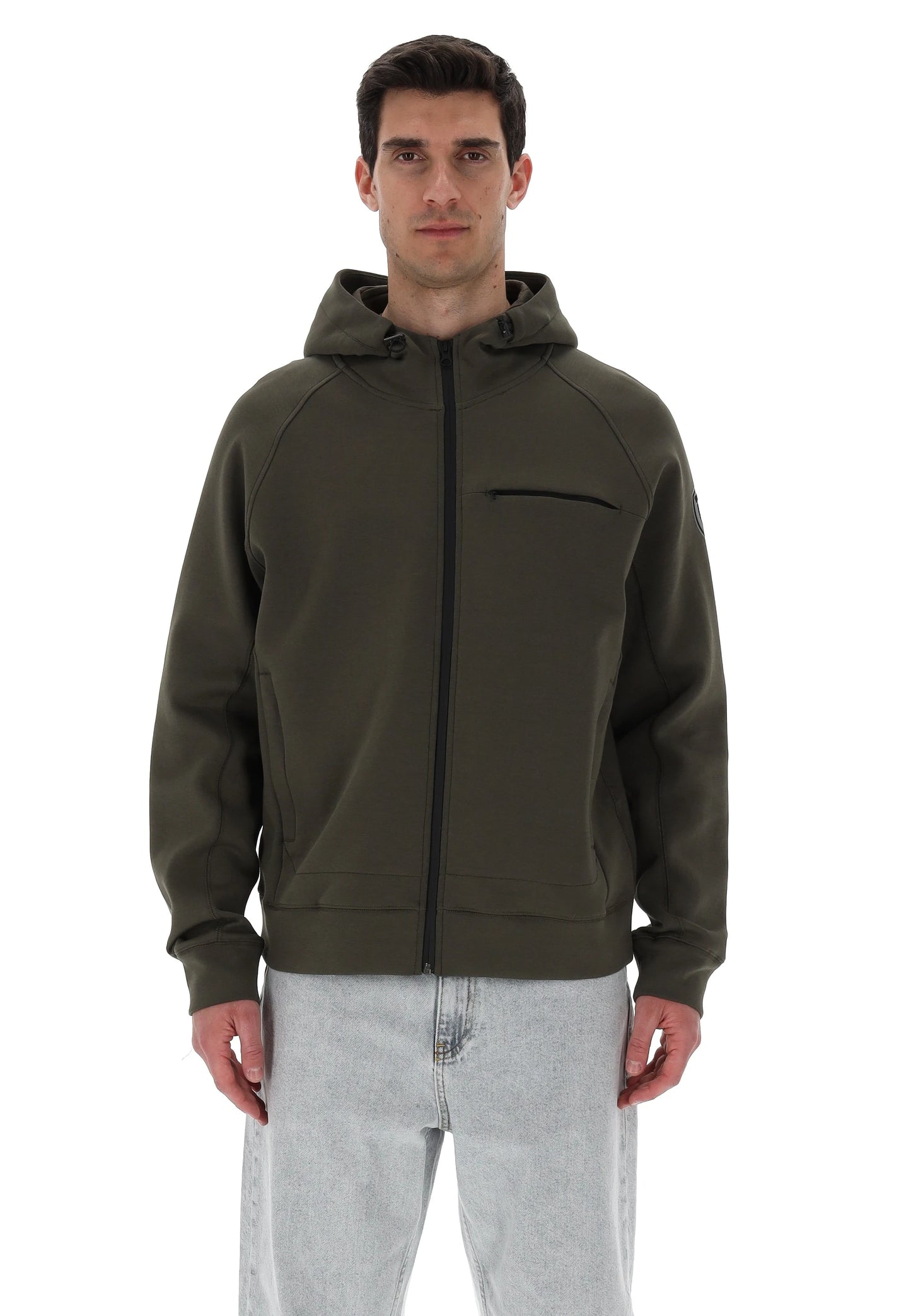 BLAUER FELPA ELASTICIZZATA CON CAPUCCIO - SHAW 2793