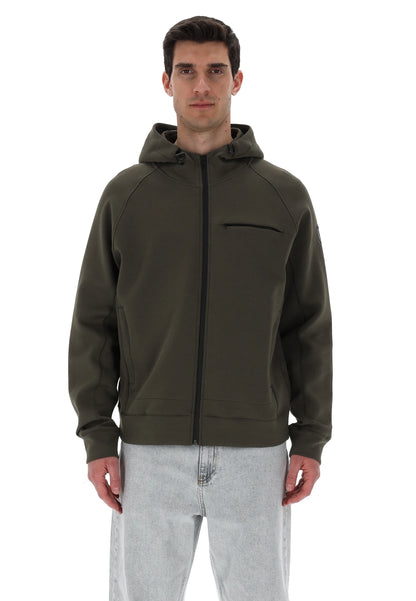 BLAUER FELPA ELASTICIZZATA CON CAPUCCIO - SHAW 2793