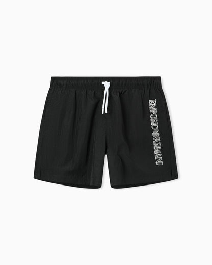 EMPORIO ARMANI - COSTUME SHORTS RICAMO LOGO IMPUNTURATO 2701