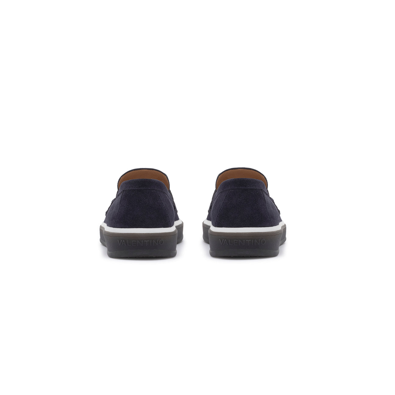 VALENTINO Mocassino Sail Suede Sabbia Blu 2929