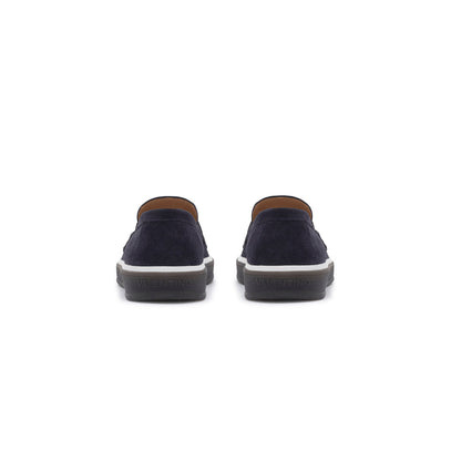 VALENTINO Mocassino Sail Suede Sabbia Blu 2929