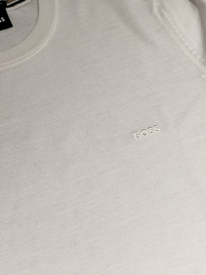 BOSS - MAGLIONE REGULAR FIT IN LANA VERGINE CON LOGO RICAMATO 2511