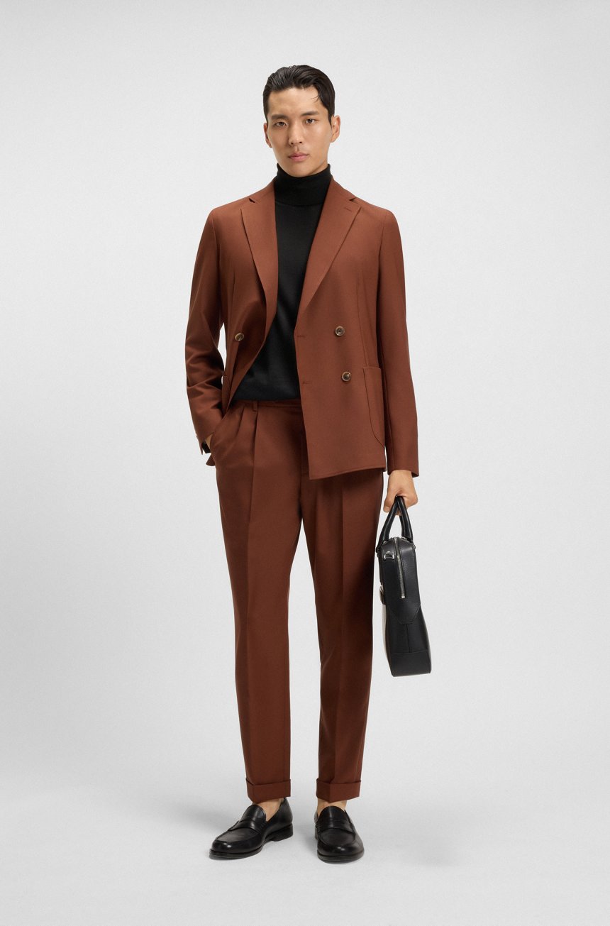 BOSS - MAGLIONE SLIM FIT A COLLO ALTO IN LANA MERINO EXTRA FINE 2496