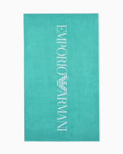 EMPORIO ARMANI - TELO MARE IN SPUGNA CON LOGO ESSENTIAL 2804
