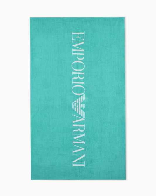 EMPORIO ARMANI - TELO MARE IN SPUGNA CON LOGO ESSENTIAL 2804