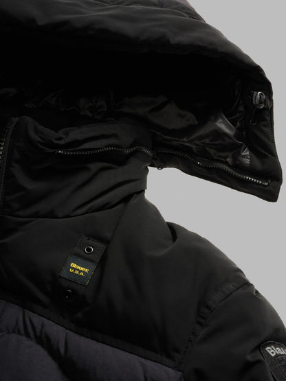 BLAUER GIUBBETTO EFFETTO STROPICCIATO FERWOOD 2332