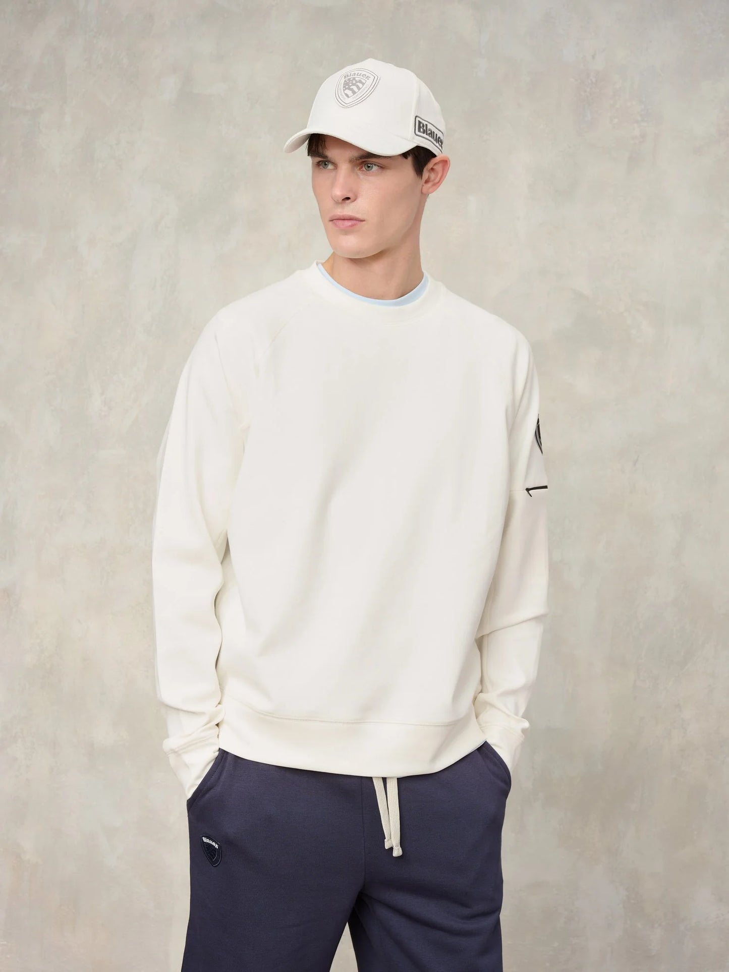 BLAUER FELPA GIROCOLLO ELASTICIZZATA - LYDON 2794