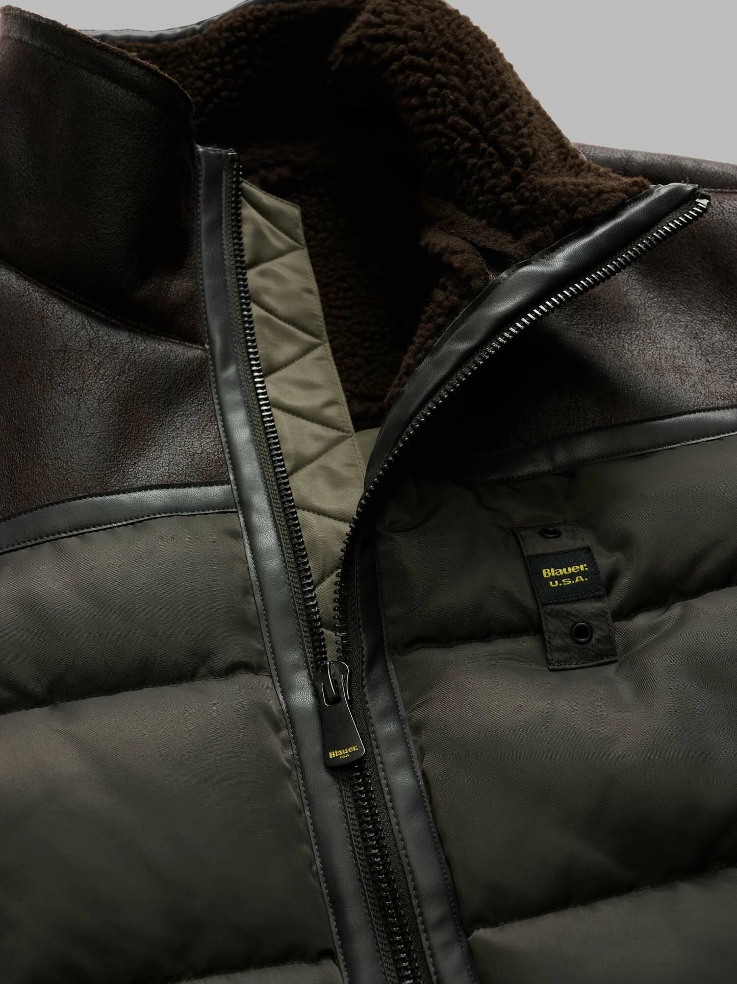 GIUBBETTO BLAUER NYLON E MONTONE ECO ORGAN 2366