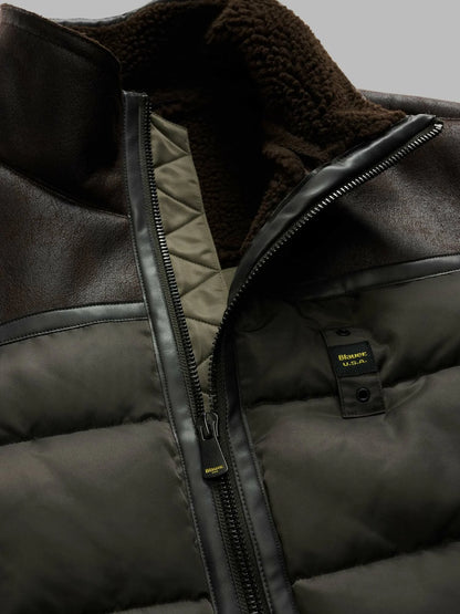 GIUBBETTO BLAUER NYLON E MONTONE ECO ORGAN 2366