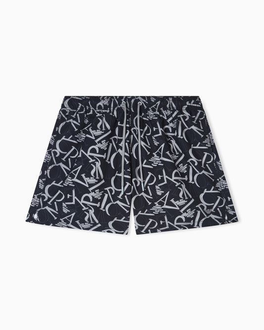 EMPORIO ARMANI - COSTUME SHORTS LOGO ALL OVER 2700