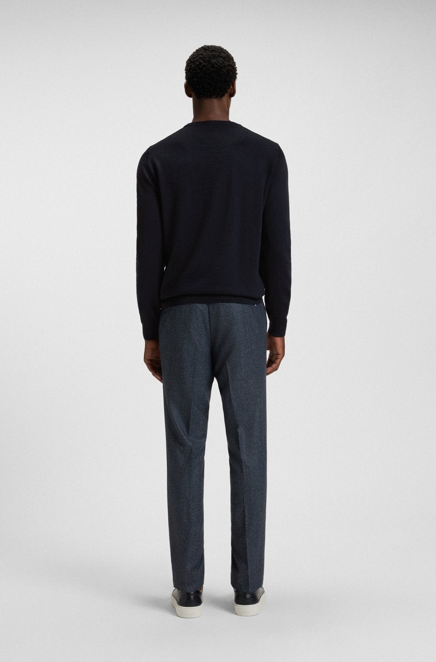 BOSS - MAGLIONE REGULAR FIT IN LANA VERGINE CON LOGO RICAMATO 2511