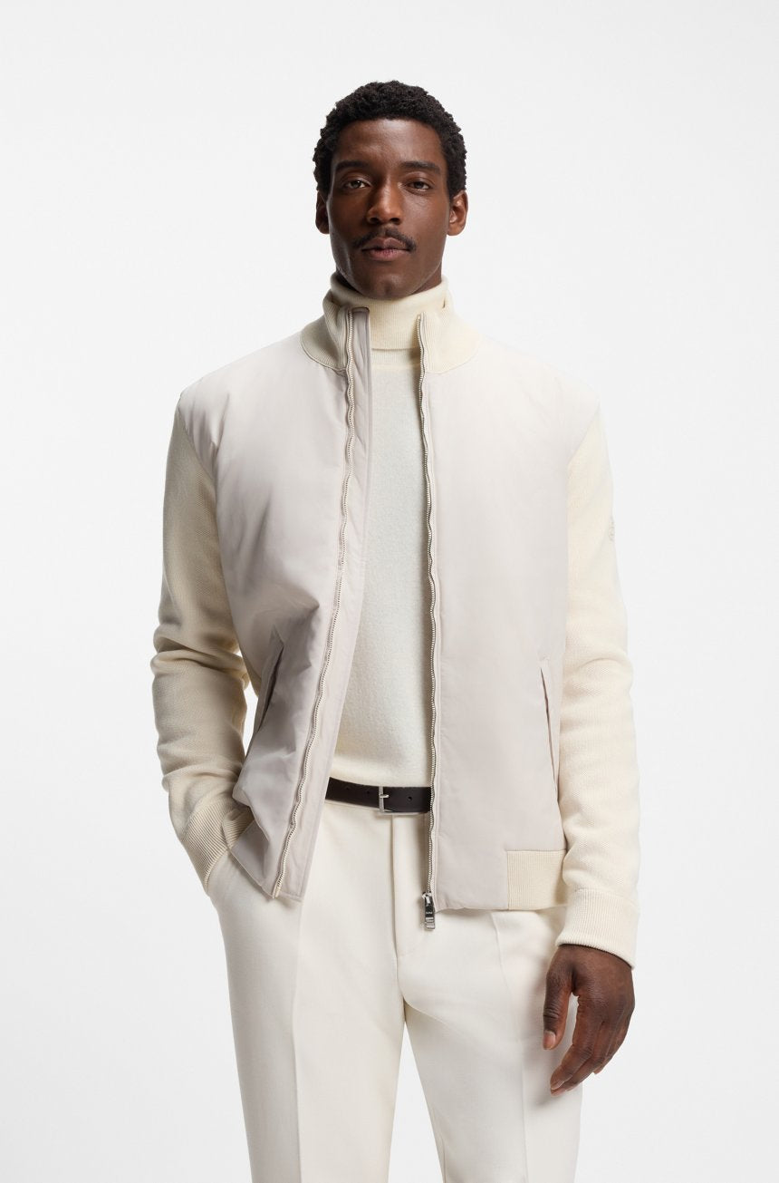 BOSS - GIUBBOTTO IBRIDO REGULAR FIT CON MONOGRAMMA DOUBLE B  2490