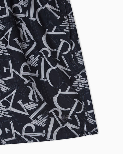EMPORIO ARMANI - COSTUME SHORTS LOGO ALL OVER 2700
