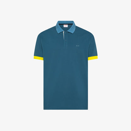 SUN68 Polo con colletto a contrasto in cotone 2749