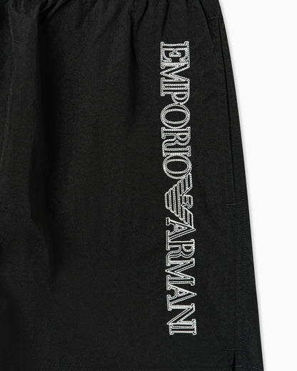 EMPORIO ARMANI - COSTUME SHORTS RICAMO LOGO IMPUNTURATO 2701