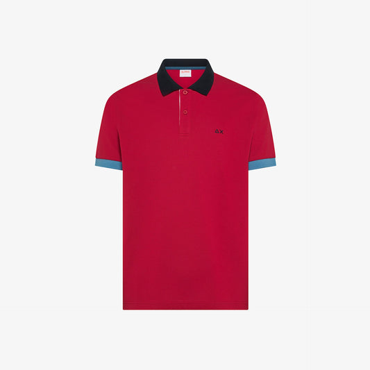 SUN68 Polo con colletto a contrasto in cotone 2749