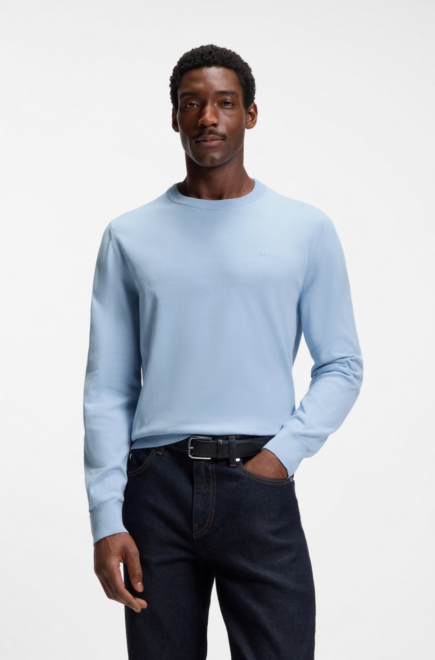 BOSS MAGLIONE IN COTONE CON LOGO RICAMATO 2800