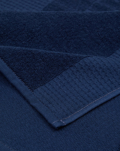 EMPORIO ARMANI - TELO MARE TRAMA WAFFLE CON LOGO JACQUARD 2704