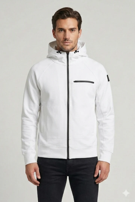 BLAUER FELPA ELASTICIZZATA CON CAPUCCIO - SHAW 2793