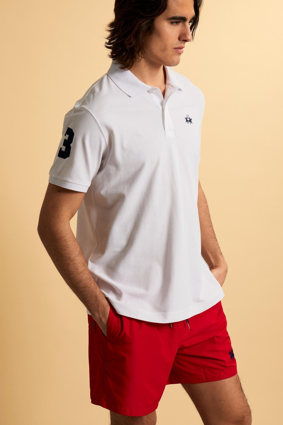 LA MARTINA POLO IN PIQUET STRETCH CON DETTAGLIO SULLA MANICA 2671