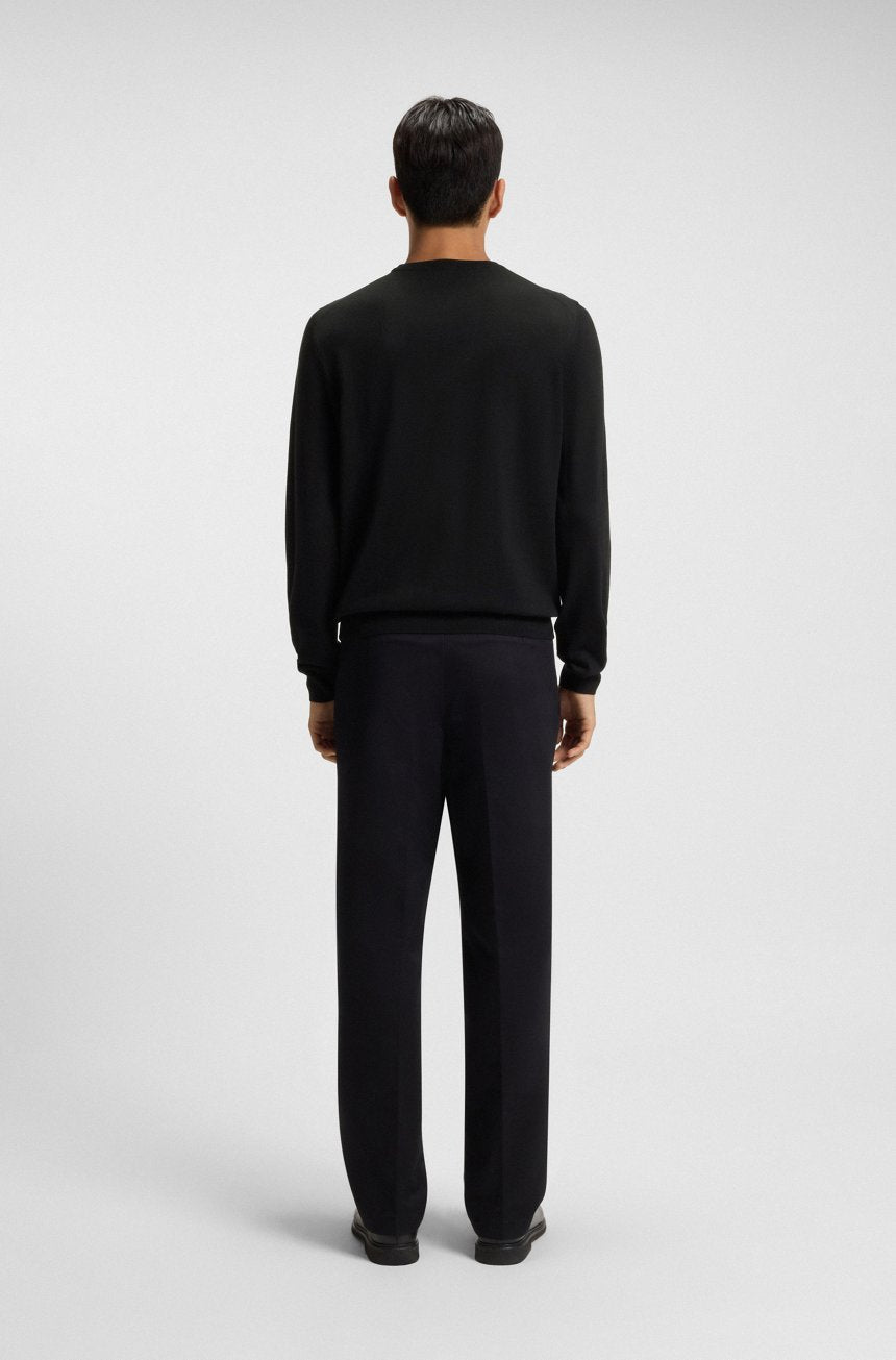 BOSS - MAGLIONE REGULAR FIT IN LANA VERGINE CON LOGO RICAMATO 2511