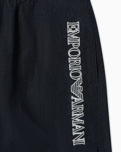 EMPORIO ARMANI - COSTUME SHORTS RICAMO LOGO IMPUNTURATO 2701