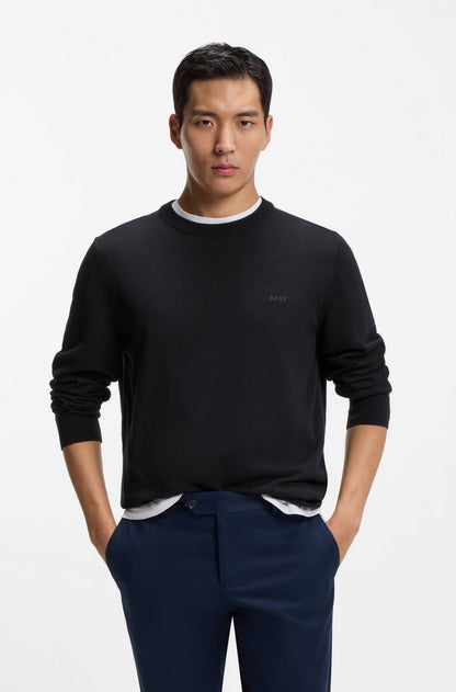 BOSS MAGLIONE IN COTONE CON LOGO RICAMATO 2800