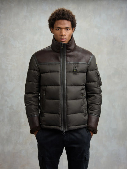 GIUBBETTO BLAUER NYLON E MONTONE ECO ORGAN 2366