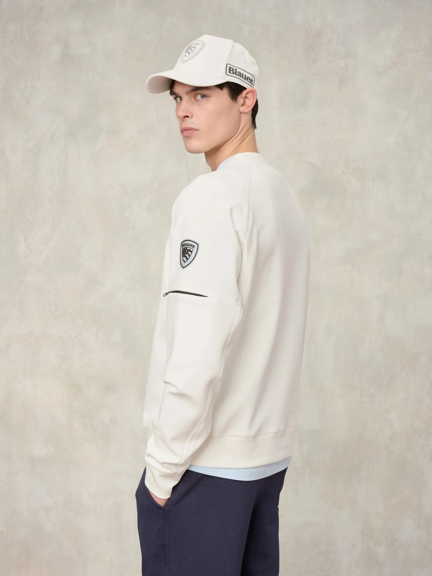 BLAUER FELPA GIROCOLLO ELASTICIZZATA - LYDON 2794