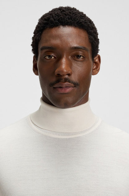 BOSS - MAGLIONE SLIM FIT A COLLO ALTO IN LANA MERINO EXTRA FINE 2496