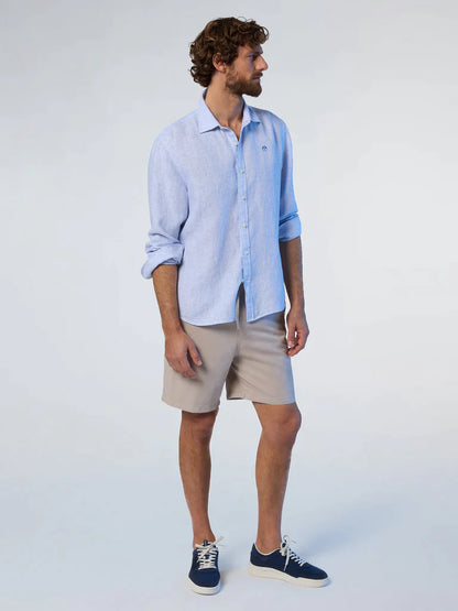 North Sails - Camicia a Righe in Lino per Uomo