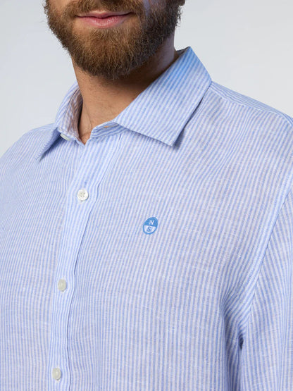 North Sails - Camicia a Righe in Lino per Uomo